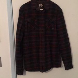 Flannel jacket with fleece on the inside
